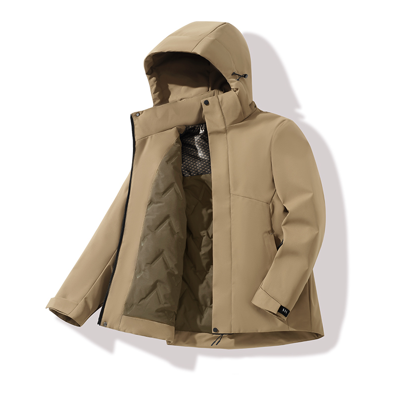 STYLE:F25629 Mens Windproof Fleece Windbreaker Coat Unisex Winter Warm Waterpr...