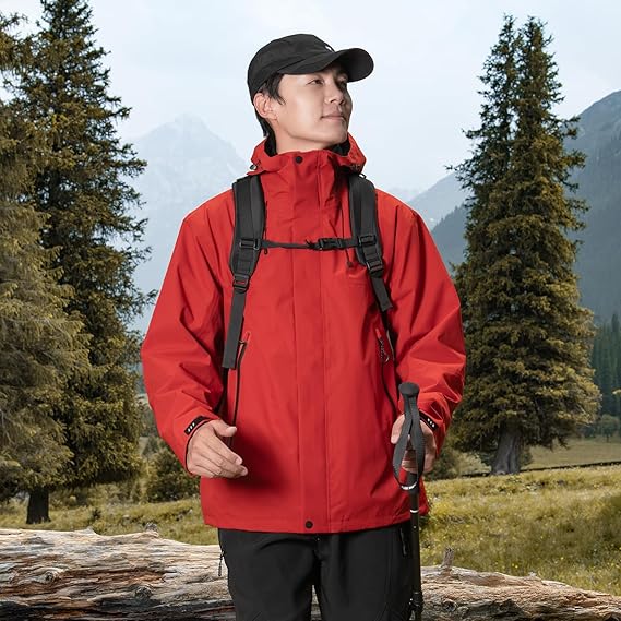 STYLE：F25591 Men’s Waterproof Warm Ski Coats Windproof Hooded Fleece L...