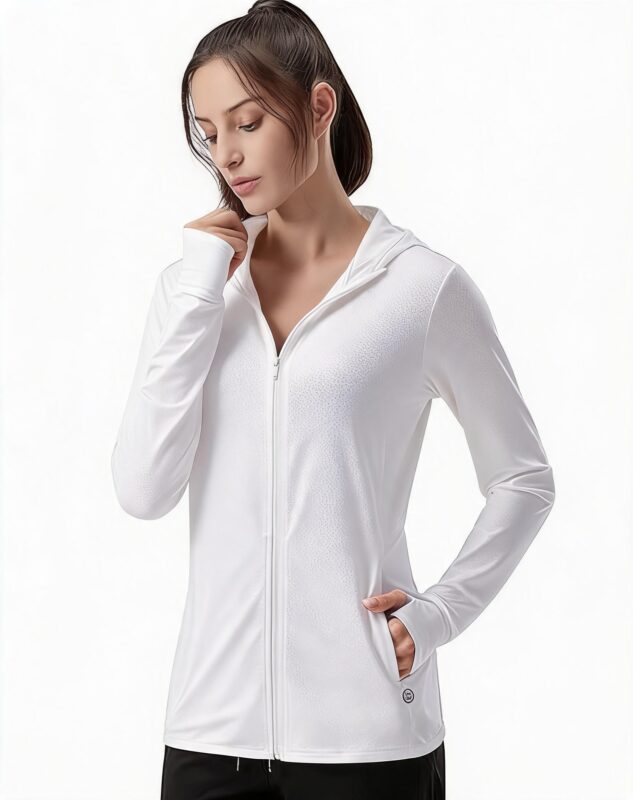 SUN001  Sun Protection Shirt UPF 50+ Hoodie Long Sleeve Fishing Swim Rash Guard...