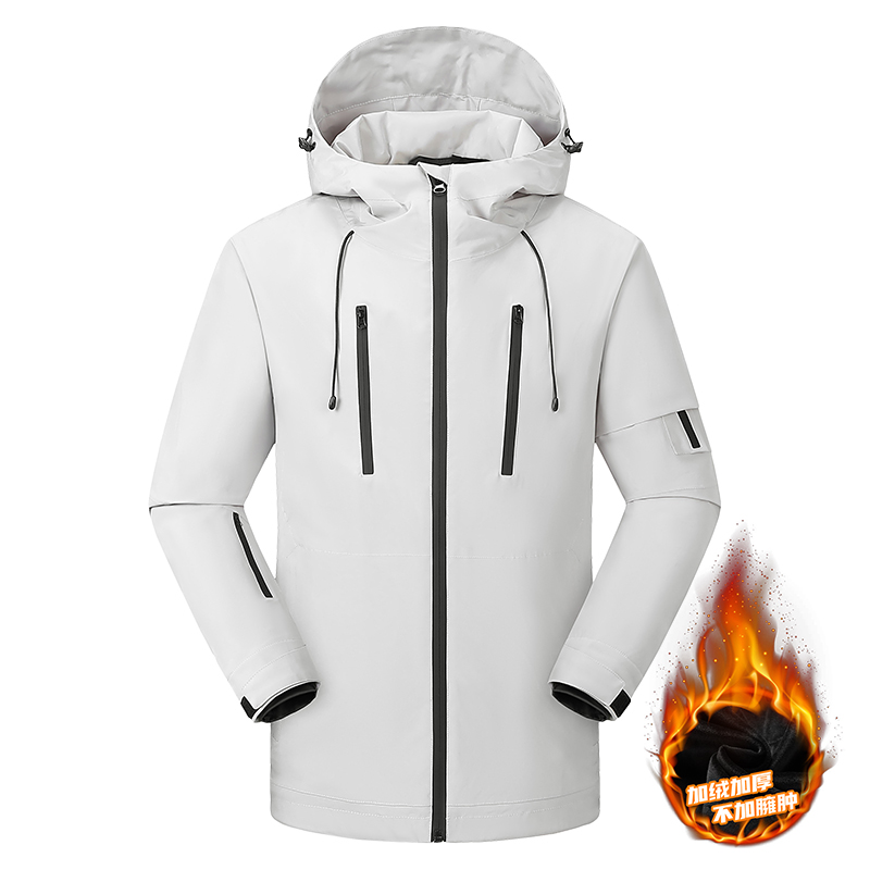 STYLE:M868  Unisex Winter Softshell Warm Coat 5 Zones Windproof Heated Hood wi...