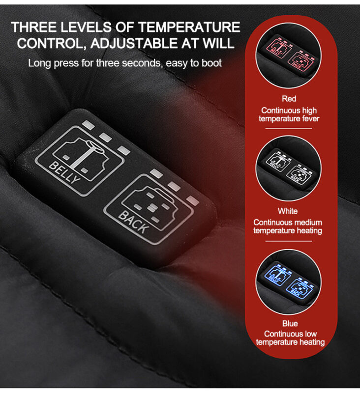 Style：M10       Rechargeable Heated Jacket with Carbon Fiber Heating Element...