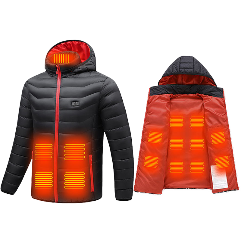 Style：M10       Rechargeable Heated Jacket with Carbon Fiber Heating Elements, 3 Temperature Settings, Warm Winter Outer...