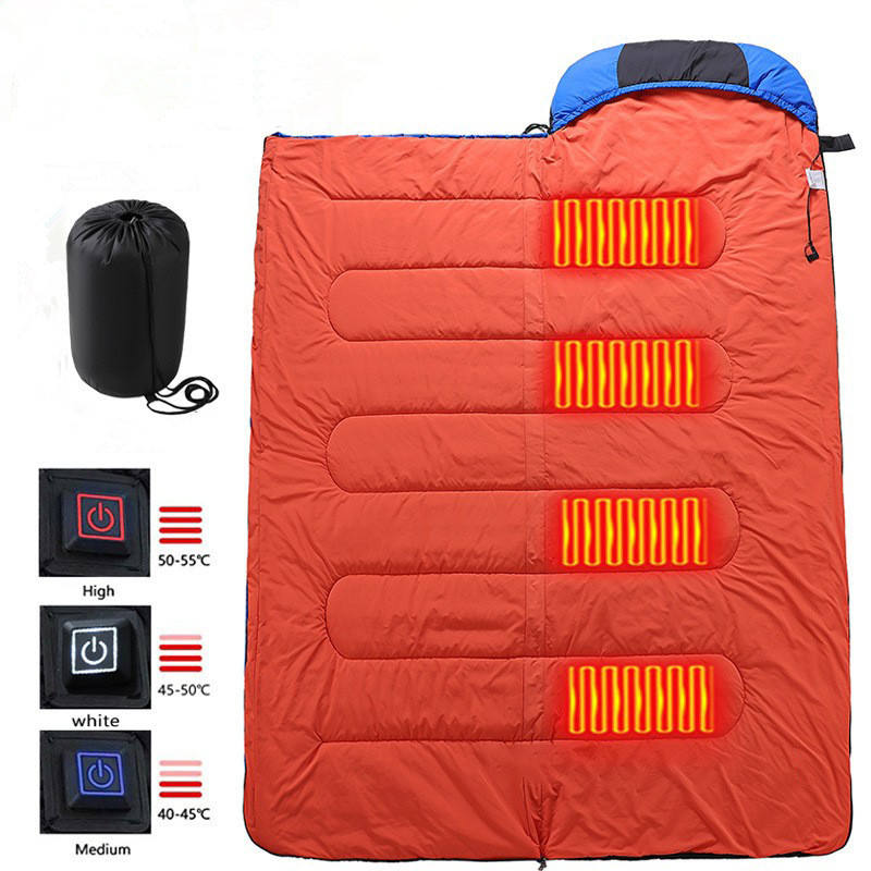 Heated Sleeping Bag, 3 Adjustable Heating Levels USB Power Support Heating Pad...