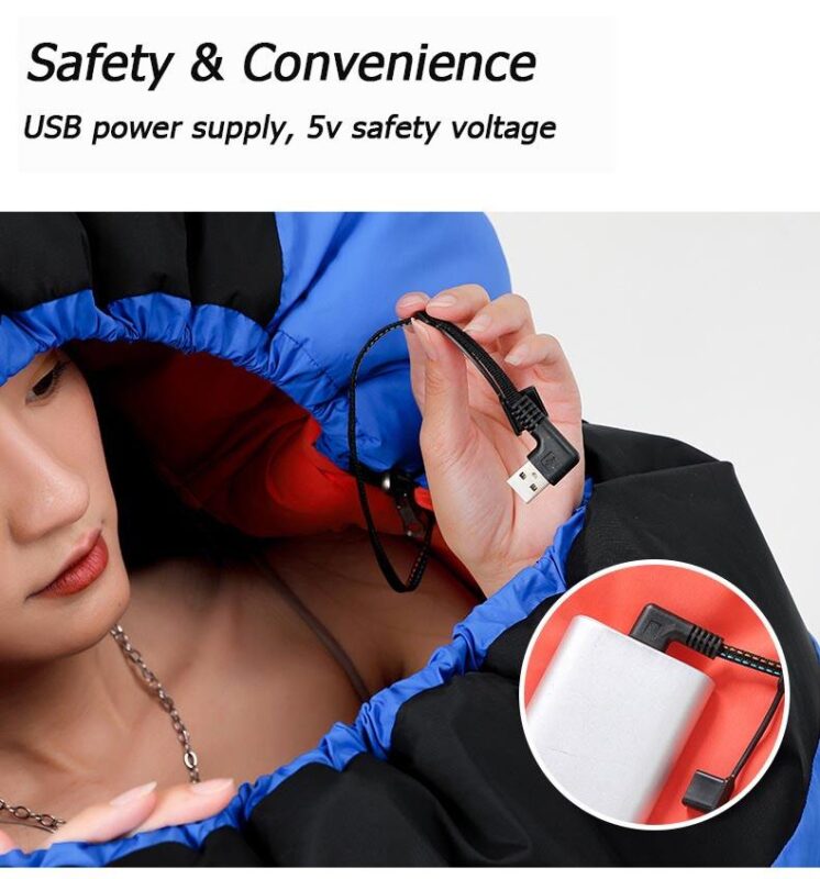 Heated Sleeping Bag, 3 Adjustable Heating Levels USB Power Support Heating Pad...