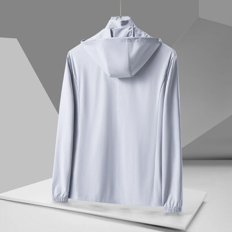 STYLE:F2401  Men UPF 50 Hoodie Jacket Summer Zip Up Breathable Long Sleeve SPF Fishing Hiking UV Sun Shirts Rash Guard Clo...