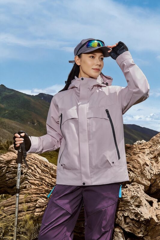 STYLE:F25875  Waterproof Ski Jacket Warm Winter Coats Windproof Winter Jackets for Women Fleece Lined Windbreaker with Hoo...