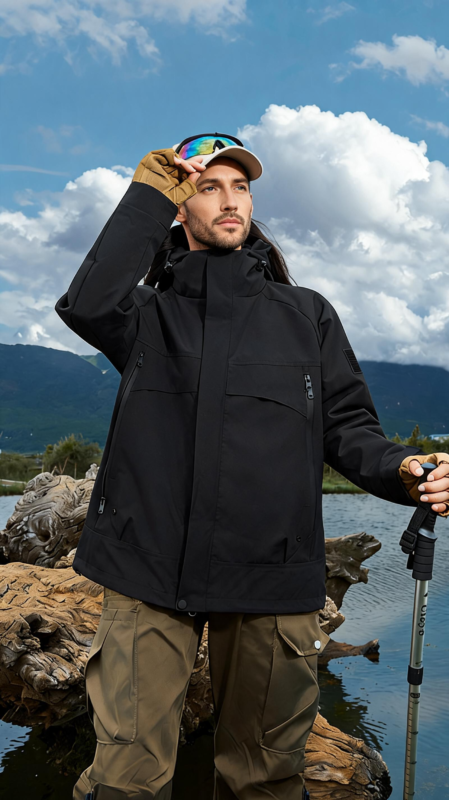 STYLE:F25875  Waterproof Ski Jacket Warm Winter Coats Windproof Winter Jackets for Women Fleece Lined Windbreaker with Hoo...