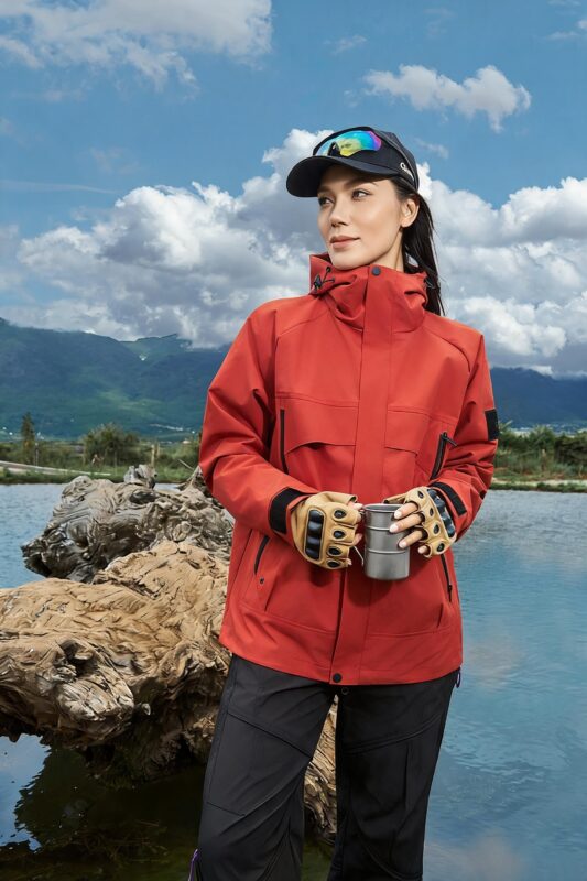 STYLE:F25875  Waterproof Ski Jacket Warm Winter Coats Windproof Winter Jackets for Women Fleece Lined Windbreaker with Hoo...