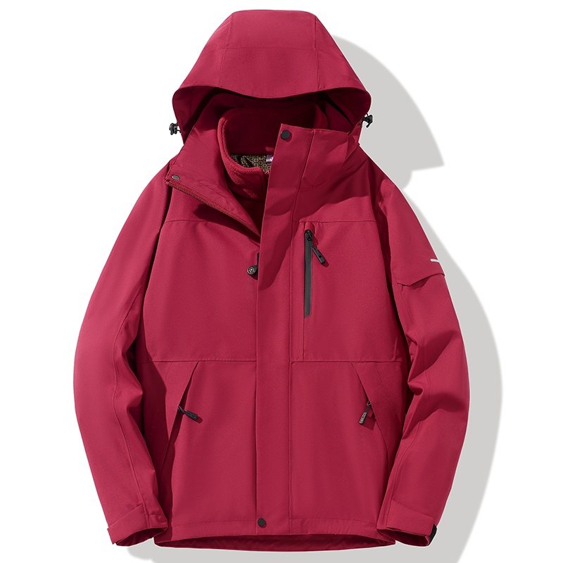 STYLE:F25628  3-in-1 Windproof and Warm Hiking Jacket with Detachable Liner</t...