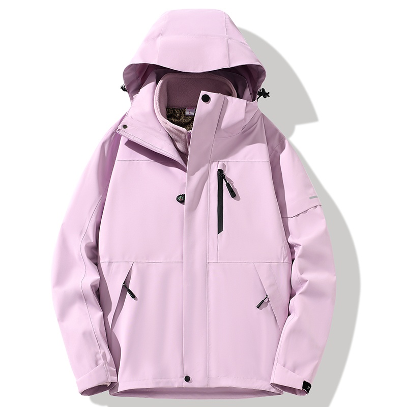 STYLE:F25628  3-in-1 Windproof and Warm Hiking Jacket with Detachable Liner</t...