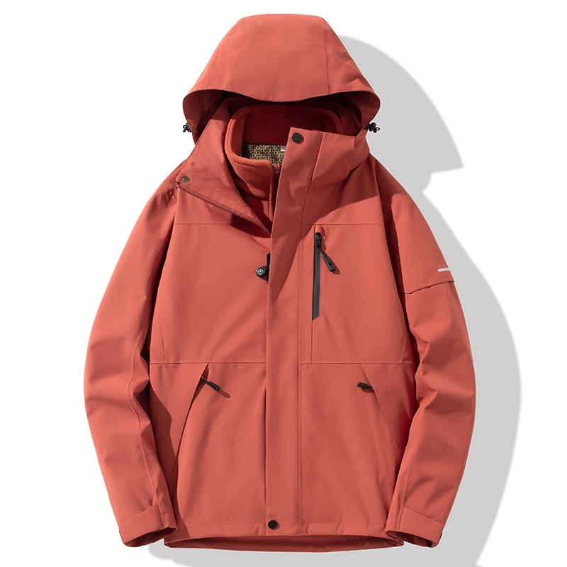 STYLE:F25628  3-in-1 Windproof and Warm Hiking Jacket with Detachable Liner</t...
