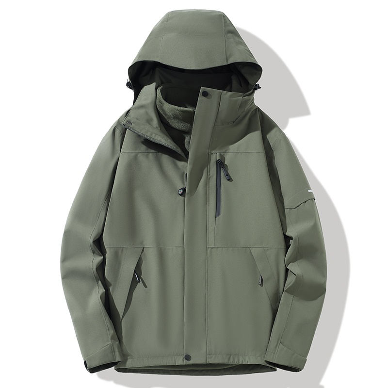 STYLE:F25628  3-in-1 Windproof and Warm Hiking Jacket with Detachable Liner</t...
