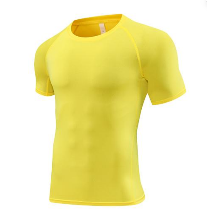 STYLE:JSY23   Short Sleeve Compression Shirt Men Athletic Gym Cool Dry Base La...