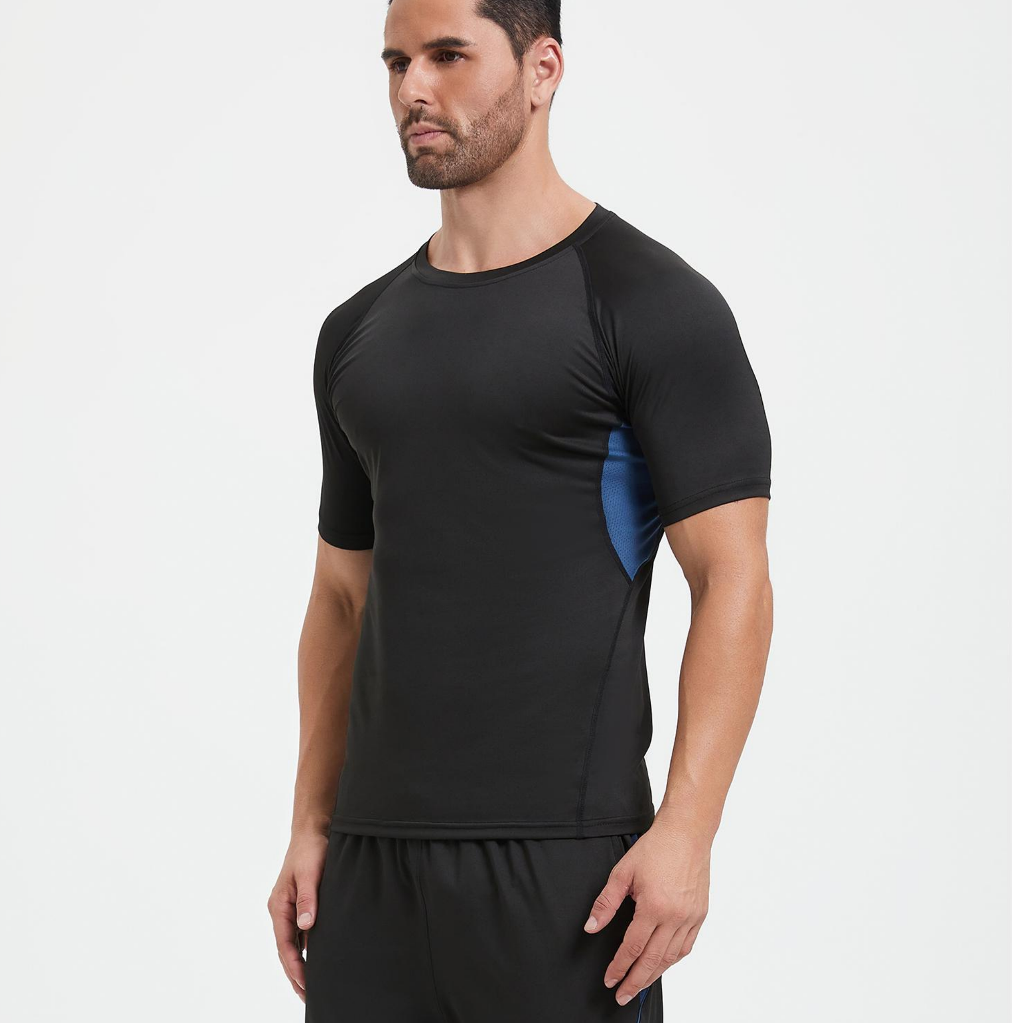 Style：SJY16   Compression Shirts for Men – Long Sleeve Black Workout B...