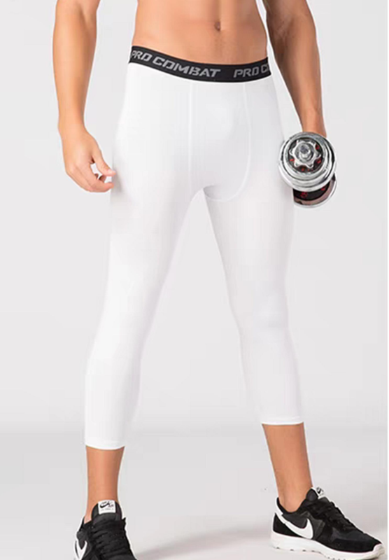 Style:JLS27  Men’s 3/4 Compression Pants with Pockets Athletic Leggings ...