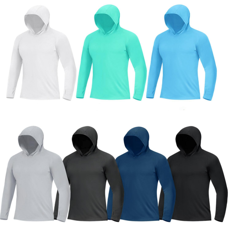  Style:JLS30   Men’s UPF 50+ Sun Protection Lightweight Hoodie Shirts L...
