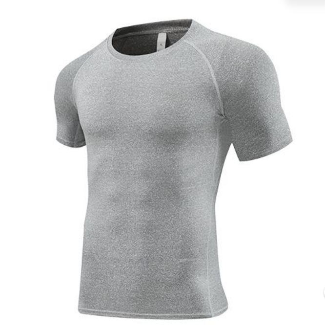 STYLE:JSY23   Short Sleeve Compression Shirt Men Athletic Gym Cool Dry Base La...