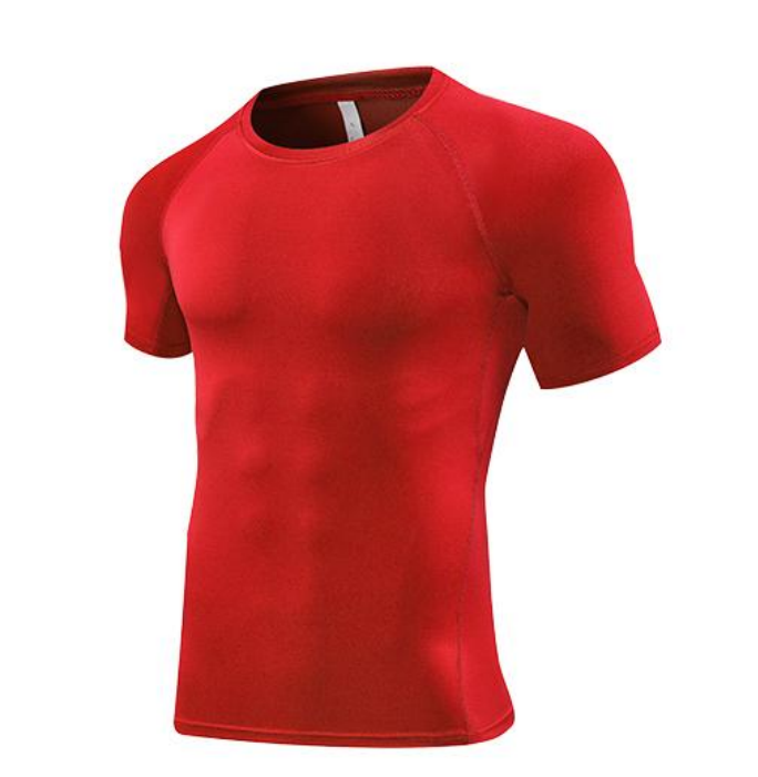 STYLE:JSY23   Short Sleeve Compression Shirt Men Athletic Gym Cool Dry Base La...