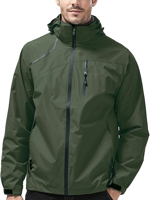 STYLE:AL001  Mens Lightweight Waterproof Jacket Windproof Rain Hooded jackets ...