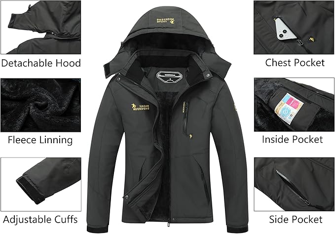STYLE:YMX01   Women’s  mens  Waterproof Ski Jacket Warm Winter Snow Coat...