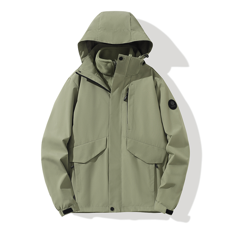 STYLE:F88888S  Unisex Winter 3-in-1 Hooded Jacket, Thickened Detachable Shell ...