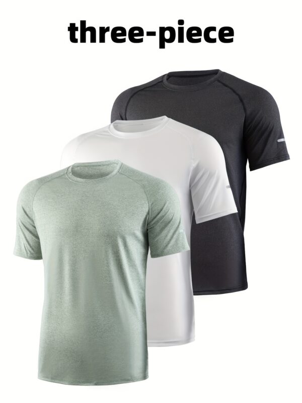 STYLE:JSY01   Workout Shirts for Men Athletic Gym Quick Drying Short Sleeve Wi...