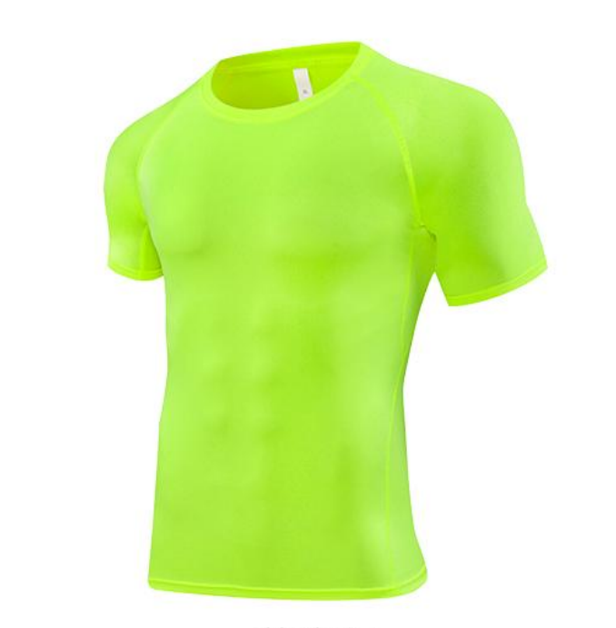 STYLE:JSY23   Short Sleeve Compression Shirt Men Athletic Gym Cool Dry Base La...