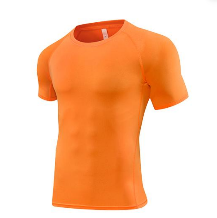 STYLE:JSY23   Short Sleeve Compression Shirt Men Athletic Gym Cool Dry Base La...