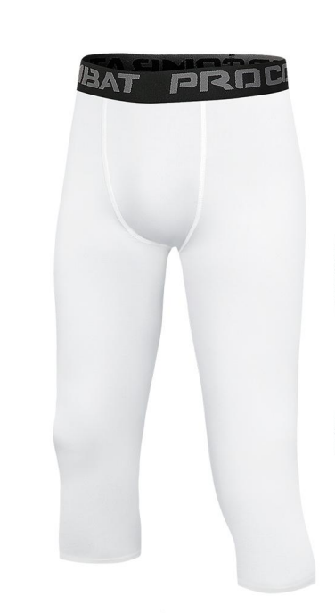 Style:JLS27  Men’s 3/4 Compression Pants with Pockets Athletic Leggings ...