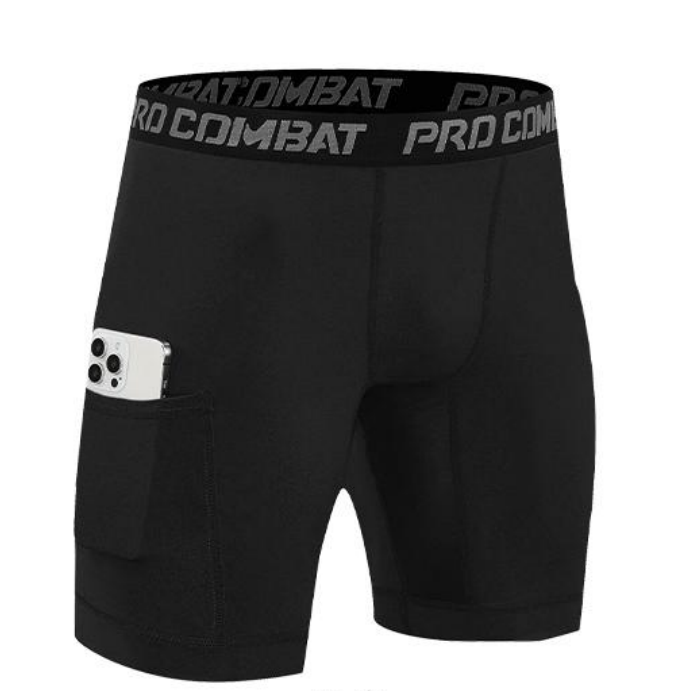 Style:JLS26   Compression Shorts Men with Pocket Spandex Athletic Baselayer Sh...