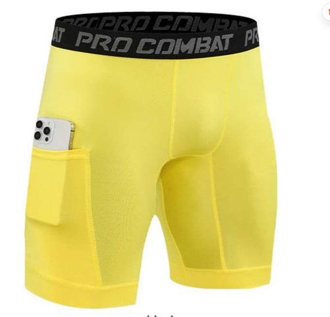 Style:JLS26   Compression Shorts Men with Pocket Spandex Athletic Baselayer Sh...