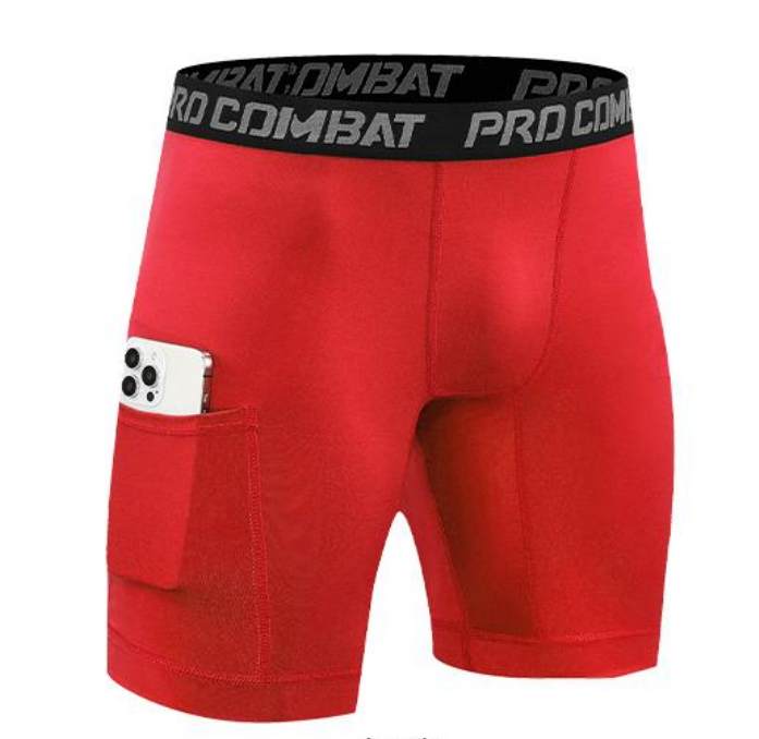 Style:JLS26   Compression Shorts Men with Pocket Spandex Athletic Baselayer Sh...