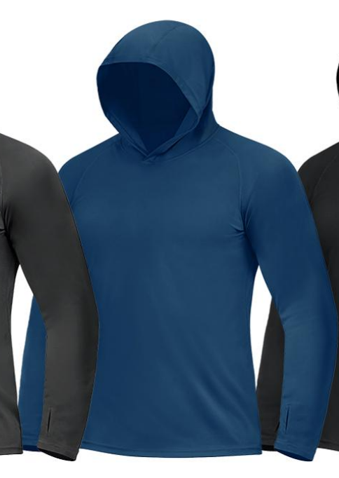  Style:JLS30   Men’s UPF 50+ Sun Protection Lightweight Hoodie Shirts L...