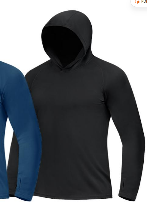  Style:JLS30   Men’s UPF 50+ Sun Protection Lightweight Hoodie Shirts L...