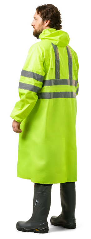 STYLE:RU19313 Fluorescent Yellow Waterproof Safety Raincoat - work clothes - Yongzhou Kaida Outdoor Apparel