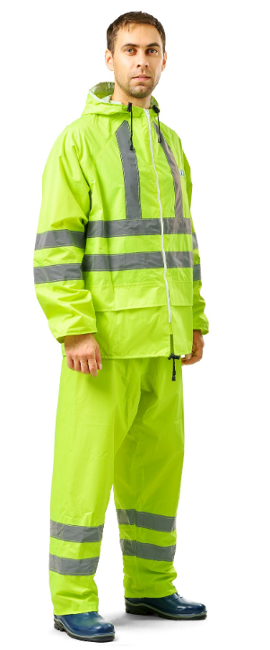 STYLE:RU19317 Fluorescent Yellow Raincoat - work clothes - Yongzhou Kaida Outdoor Apparel