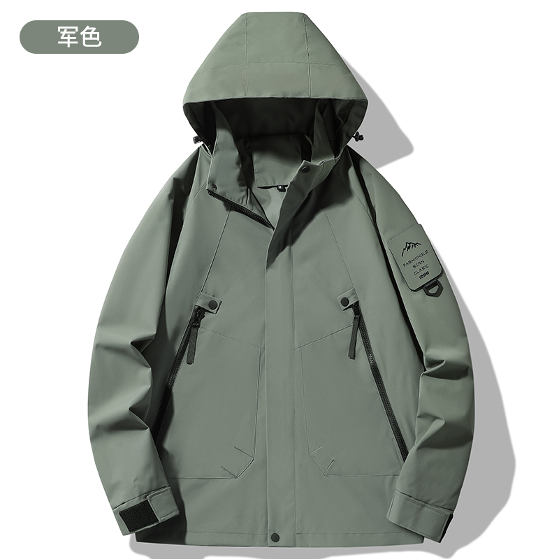 STYLE : K23218 UNISEX SINGLE-LAYER SHELL JACKET ( SIZE:XS-3XL ) - 军色 - Yongzhou Kaida Outdoor Apparel