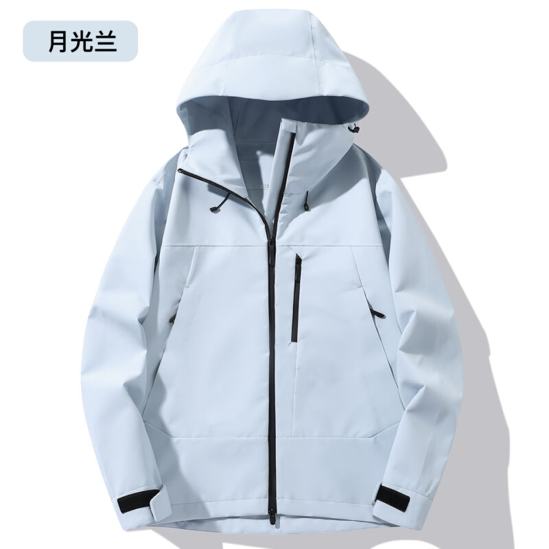 STYLE : K96001 UNISEX SINGLE-LAYER SHELL JACKET ( SIZE:XS-3XL ) - 月光兰 1 - Yongzhou Kaida Outdoor Apparel