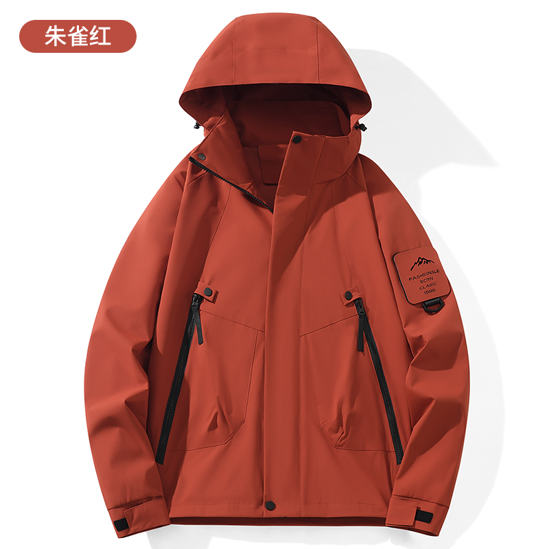 STYLE : K23218 UNISEX SINGLE-LAYER SHELL JACKET ( SIZE:XS-3XL ) - 朱雀红 1 - Yongzhou Kaida Outdoor Apparel