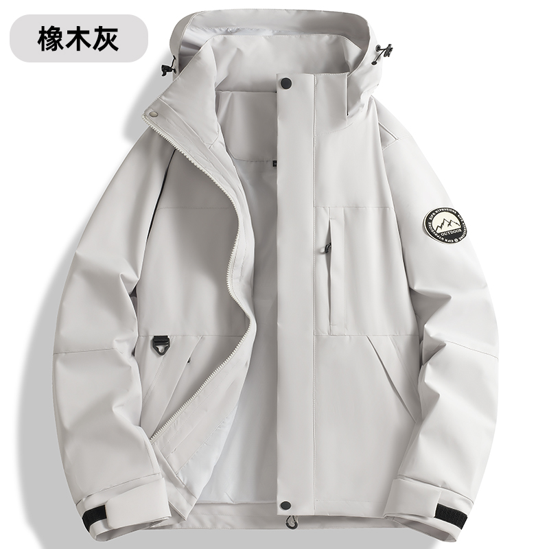STYLE: K96893 UNISEX Single-layer shell jacket ( SIZE:XS-3XL ) - 橡木灰 - Yongzhou Kaida Outdoor Apparel
