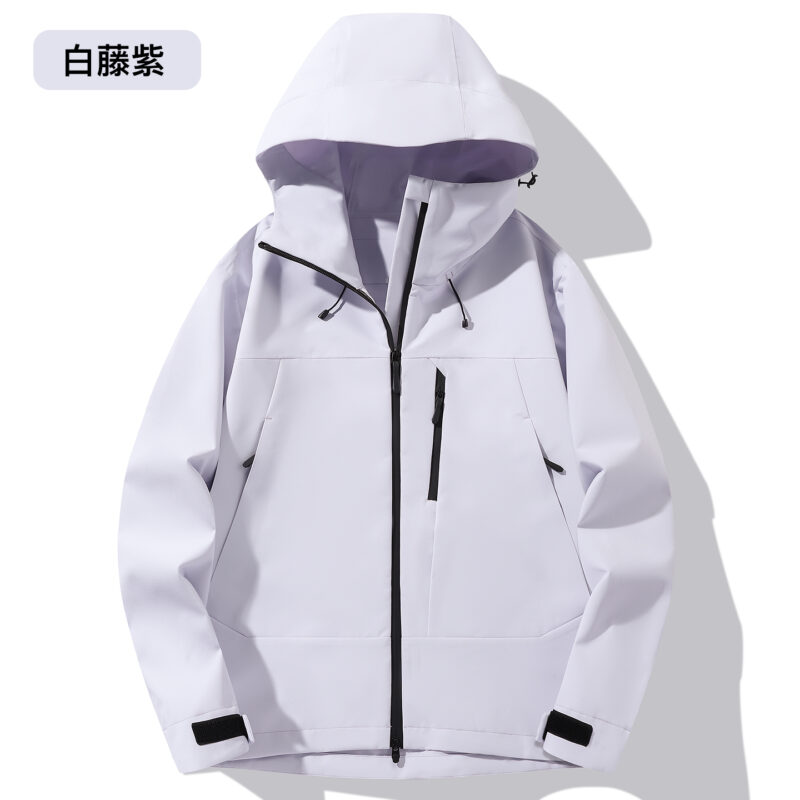 STYLE : K96001 UNISEX SINGLE-LAYER SHELL JACKET ( SIZE:XS-3XL ) - 白藤紫 - Yongzhou Kaida Outdoor Apparel