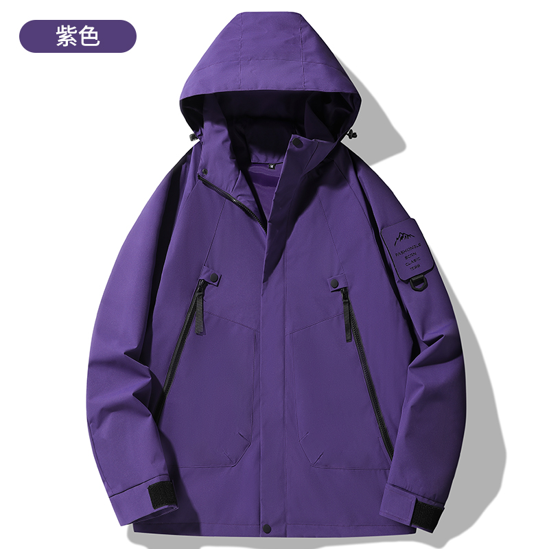 STYLE : K23218 UNISEX SINGLE-LAYER SHELL JACKET ( SIZE:XS-3XL ) - 紫色 1 - Yongzhou Kaida Outdoor Apparel