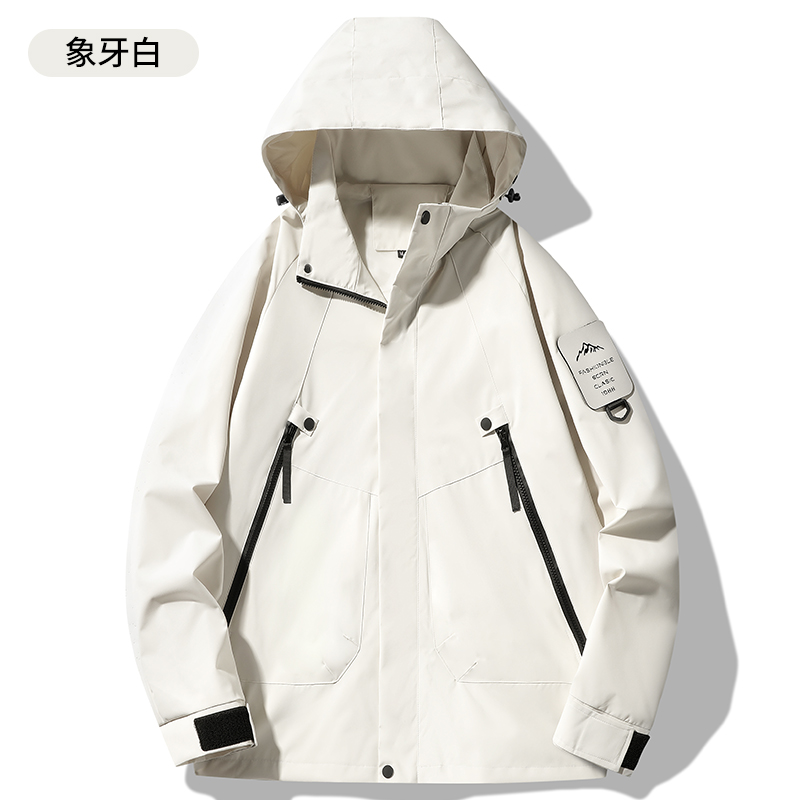 STYLE : K23218 UNISEX SINGLE-LAYER SHELL JACKET ( SIZE:XS-3XL ) - 象牙白 - Yongzhou Kaida Outdoor Apparel