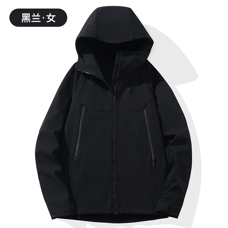 STYLE : UNISEX K96888 Soft-shell Jacket (SIZE:XS-3XL) - 黑兰 女 - Yongzhou Kaida Outdoor Apparel