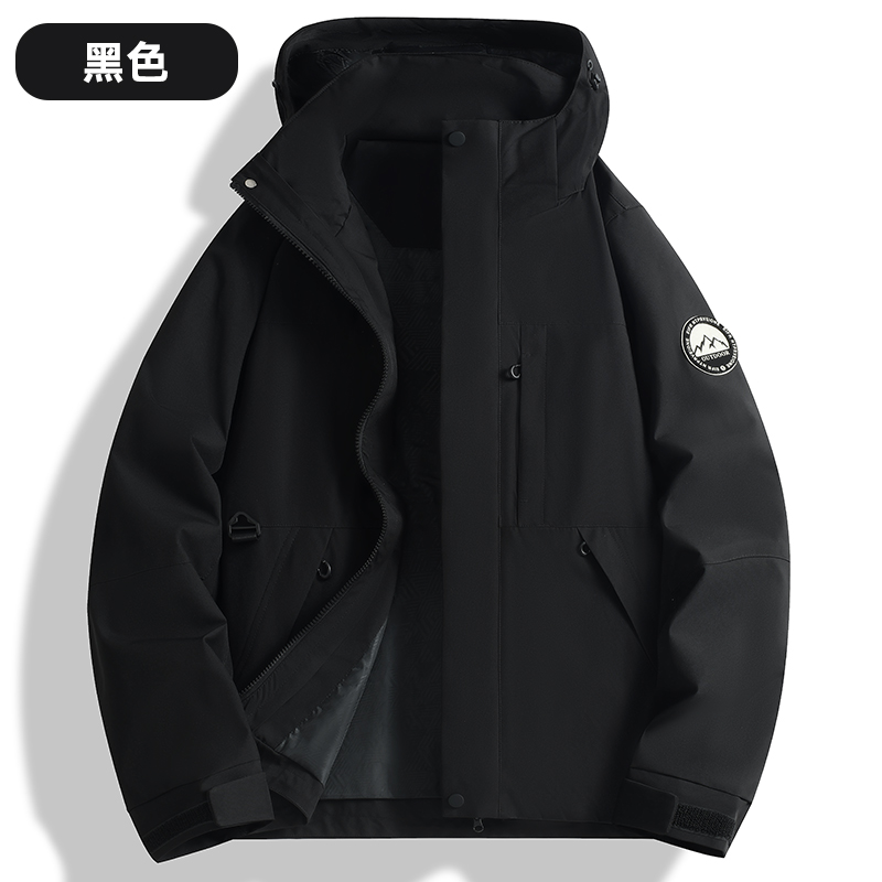STYLE: K96893 UNISEX Single-layer shell jacket ( SIZE:XS-3XL ) - 黑色1 - Yongzhou Kaida Outdoor Apparel
